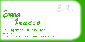emma krucso business card